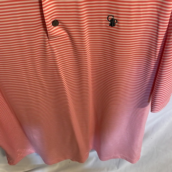Footjoy Men’s Pink Striped Polo Sport Golf Shirt Size XL - Picture 7 of 12